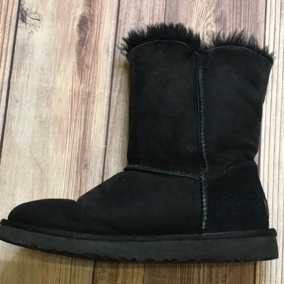 UGG Womens Bailey Button Boots in Black - Picture 5 of 9
